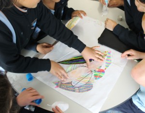 These Year 2 students chose to work together to complete the 'parrot of purpose activity during a Brand New Day session.